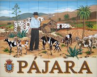 The town of Pájara in Fuerteventura. Tile at the entrance to the city. Click to enlarge the image in Adobe Stock (new tab).