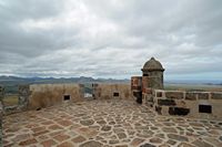 Castle St. Barbara in Teguise in Lanzarote. The platform and a watchtower. Click to enlarge the image in Adobe Stock (new tab).