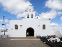 The town of Tías in Lanzarote. The Church of St. Anthony of Padua. Click to enlarge the image in Adobe Stock (new tab).