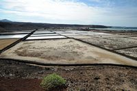 The town of Yaiza in Lanzarote. The salt marshes of Janubio. Click to enlarge the image in Adobe Stock (new tab).