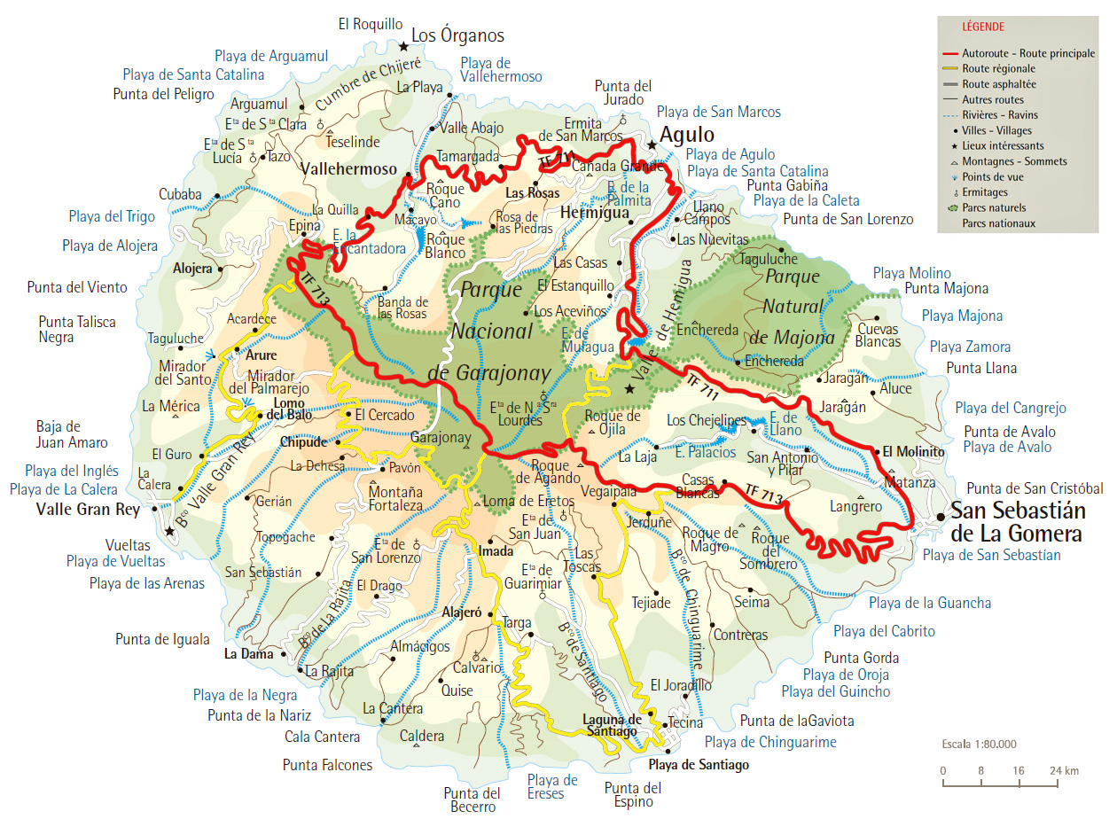 Interactive Map Of The Island Of La Gomera Interactive Map Of The Island Of La Gomera
