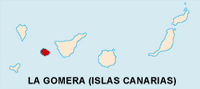 The island of La Gomera in the Canary Islands. Situation. Click to enlarge the image.