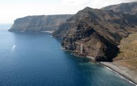 L'île de La Gomera aux Canaries. Côte sud de l'île de La Gomera. Cliquer pour agrandir l'image.