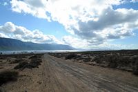 The island of Graciosa to Lanzarote. track starting from Caleta del Sebo. Click to enlarge the image.