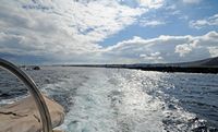 The island of Graciosa to Lanzarote. Aboard the ferry to La Graciosa. Click to enlarge the image.