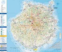 L'île de Grande Canarie. Carte touristique. Cliquer pour agrandir l'image.