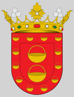 The island of Lanzarote in the Canary Islands. Crest (Jerbez author). Click to enlarge the image.