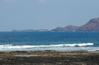 The island of Lobos in Fuerteventura. The west coast of the island. Click to enlarge the image.