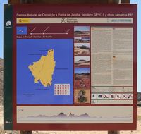 The island of Lobos in Fuerteventura. information panel of the Natural Park. Click to enlarge the image.