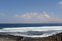 The island of Lobos in Fuerteventura. Lanzarote view from the lighthouse. Click to enlarge the image.