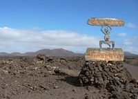 Timanfaya National Park in Lanzarote. park entrance. Click to enlarge the image.