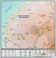 The Timanfaya National Park in Lanzarote. Map National Park. Click to enlarge the image.
