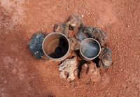 Timanfaya National Park in Lanzarote. tubes for artificial geyser. Click to enlarge the image.