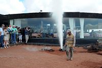 Timanfaya National Park in Lanzarote. The panoramic restaurant El Diablo. Click to enlarge the image.