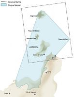 The natural park del Archipiélago Chinijo in Lanzarote. Park map. Click to enlarge the image.
