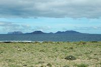 The natural park del Archipiélago Chinijo in Lanzarote. The archipelago Chinijo seen from La Caleta de Famara. Click to enlarge the image.