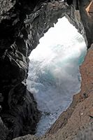 The natural park of los Volcanes in Lanzarote. The Cliffs of Los Hervideros. Click to enlarge the image.