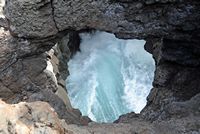 The natural park of los Volcanes in Lanzarote. The Cliffs of Los Hervideros. Click to enlarge the image.