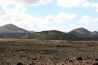 The natural park of los Volcanes in Lanzarote. La Montaña del Cuervo. Click to enlarge the image.