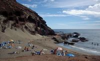The village of Los Abrigos in Tenerife. The nudist beach Playa de la Tejita. Click to enlarge the image.