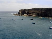 The village and the natural monument of Ajuy in Fuerteventura. Caleta Negra Creek (Wollex author). Click to enlarge the image.