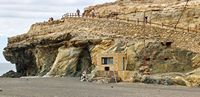 The village and the natural monument of Ajuy in Fuerteventura. calcareous sediments (Balou46 author). Click to enlarge the image.