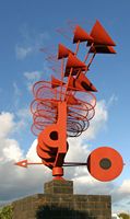 The village of Arrieta in Lanzarote. mobile sculpture of Cesar Manrique (author Frank Vincentz). Click to enlarge the image.
