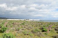 The village of Arrieta in Lanzarote. The village seen from the road LZ-1. Click to enlarge the image.