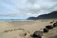 The village of La Caleta de Famara in Lanzarote. Famara Beach. Click to enlarge the image.