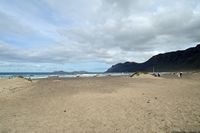 The village of La Caleta de Famara in Lanzarote. Famara Beach. Click to enlarge the image.