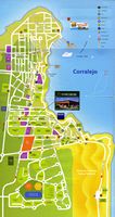 The village of Corralejo in Fuerteventura. Corralejo Village Plan. Click to enlarge the image.