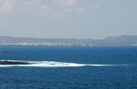 The village of Corralejo in Fuerteventura. Seen from Los Lobos. Click to enlarge the image.