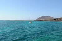 The village of Corralejo in Fuerteventura. Lobos Island. Click to enlarge the image.