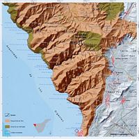 The village of Masca in Tenerife. Map. Click to enlarge the image.