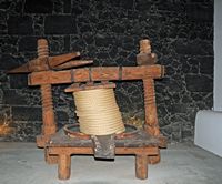 The village of Masdache in Lanzarote. beam Pressoir Museum El Grifo. Click to enlarge the image.