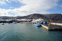 The village of Órzola to Lanzarote. the port. Click to enlarge the image.
