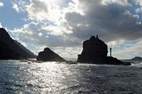 The village of Órzola to Lanzarote. the Cape of Punta Fariones. Click to enlarge the image.