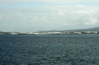 The village of Playa Blanca in Lanzarote. The plain El Rubicón. Click to enlarge the image.