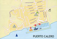 The village of Puerto Calero in Lanzarote. Map of the resort. Click to enlarge the image.