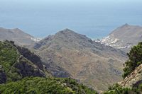 Le village de San Andrés à Ténériffe. Barranco del Cercado de San Andrés. Cliquer pour agrandir l'image.