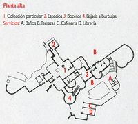 The village of Tahíche in Lanzarote. Floor Plan of the César Manrique Foundation. Click to enlarge the image.
