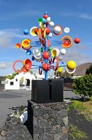 The village of Tahíche in Lanzarote. mobile Sculpture "Juguete del Viento" (Wind Toy), early 1970s. Click to enlarge the image.