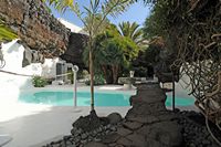 The village of Tahíche in Lanzarote. The pool in the basement of the house of César Manrique. Click to enlarge the image.