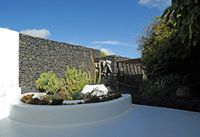 The village of Tahíche in Lanzarote. Interior courtyard of the house of César Manrique. Click to enlarge the image.