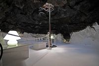 The village of Tahíche in Lanzarote. The white bubble (bubble blanca) in the basement of the house of César Manrique. Click to enlarge the image.