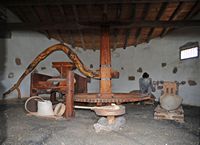 The village of Tiagua in Lanzarote. Mill Animal (tahona). Click to enlarge the image.