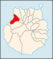 La ville d'Agaete à Grande Canarie. Situation de la commune (auteur Wesisnay). Cliquer pour agrandir l'image.