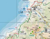 La ville d'Agaete à Grande Canarie. Carte de la commune. Cliquer pour agrandir l'image.