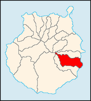 La ville d'Agüimes à Grande Canarie. Situation de la commune (auteur Wesisnay). Cliquer pour agrandir l'image.
