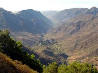 La ville d'Alajeró à La Gomera. La vallée. Cliquer pour agrandir l'image.